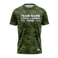 Custom Fully Sublimated Digital Forest Camo Pattern Dark Green Performance Jersey 1485