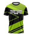 Custom Fully Sublimated Geometric Neon Pattern Black Green Performance Jersey 1518