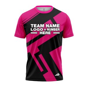 Custom Fully Sublimated Jenga Neon Pattern Pink Performance Jersey 1623
