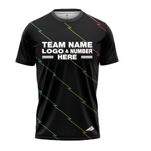 Custom Fully Sublimated Lightning Neon Pattern Black Performance Jersey 1665
