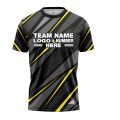Custom Fully Sublimated Adventure ATV Neon Pattern Black Gray Yellow Performance Jersey 1700