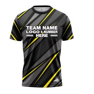 Custom Fully Sublimated Adventure ATV Neon Pattern Black Gray Yellow Performance Jersey 1700