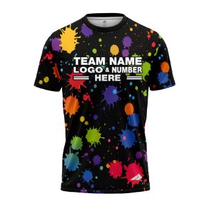 Custom Fully Sublimated Paint Splash Neon Pattern Multicolor Performance Jersey 1777