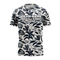 Custom Fully Sublimated Botanical Floral Pattern Black White Performance Jersey 1882
