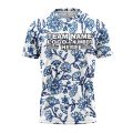 Custom Fully Sublimated Watercolor Floral Pattern Blue White Performance Jersey 1896