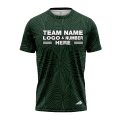 Custom Fully Sublimated Green Leaf Floral Pattern Green Black Performance Jersey 1903