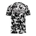Custom Fully Sublimated Monochrom Floral Two Pattern Black White Performance Jersey 1924