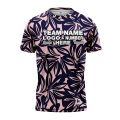 Custom Fully Sublimated Monochrom Floral Three Pattern Dark Blue Baby Pink Performance Jersey 1987