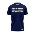 Custom Fully Sublimated Solid RR Pattern Navy Blue Performance Jersey 2120
