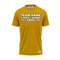 Custom Fully Sublimated Solid B9 Pattern Metallic Gold Performance Jersey 2148