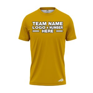 Custom Fully Sublimated Solid B9 Pattern Metallic Gold Performance Jersey 2148