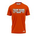 Custom Fully Sublimated Solid JJ Pattern Orange Performance Jersey 2176