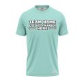 Custom Fully Sublimated Solid J12 Pattern Light Aqua Performance Jersey 2282