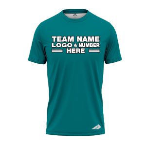 Custom Fully Sublimated Solid J15 Pattern Teal Performance Jersey 2409