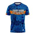 Custom Fully Sublimated Scales Fishing Pattern Blue Performance Jersey 2479