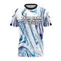 Custom Fully Sublimated Wave Fishing Pattern Blue Performance Jersey 2472
