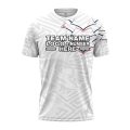 Custom Fully Sublimated Stylish Fishing Pattern Red White Blue Performance Jersey 2545