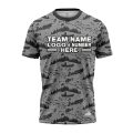 Custom Fully Sublimated Mosaic  Fishing Pattern Gray Performance Jersey 2553