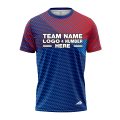 Custom Fully Sublimated Crossover Pattern Blue Red Performance Jersey 2616