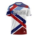 Custom Fully Sublimated Innovative Pattern White Red Blue Performance Jersey 2630