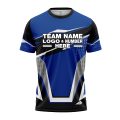 Custom Fully Sublimated BMX Freestyle Pattern Blue Black White Performance Jersey 2686