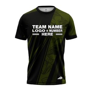 Custom Fully Sublimated Electric Fishing Pattern Dark Green Performance Jersey 2693