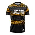 Custom Fully Sublimated BMX Abstract Pattern Black Yellow Performance Jersey 2707