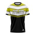 Custom Fully Sublimated Chest Stripes Pattern Black Green White Performance Jersey 2756