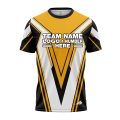 Custom Fully Sublimated BMX Extreme Pattern Black White Yellow Performance Jersey 2763