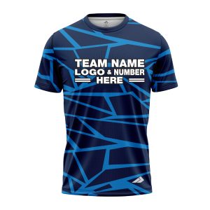 Custom Fully Sublimated Glaciar Break Pattern Blue Performance Jersey 2868