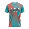 Custom Fully Sublimated Star Pattern Teal Pink Performance Jersey 2889