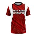 Custom Fully Sublimated Strike Bowling Pattern Red White Black Performance Jersey 2917