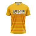 Custom Fully Sublimated Horizontal Stripes Pattern Yellow Performance Jersey 2966