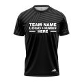 Custom Fully Sublimated Intersecting Pattern Black Performance Jersey 3001