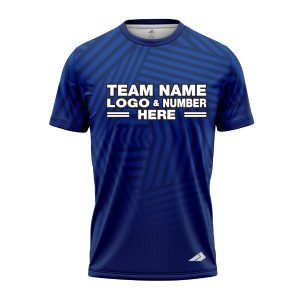 Custom Fully Sublimated Intersecting Pattern Blue Performance Jersey 2994
