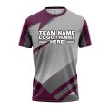 Custom Fully Sublimated Modern Pattern Violet Gray Performance Jersey 3036