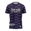 Custom Fully Sublimated Vibrant Golf Pattern Purple Performance Jersey 3057