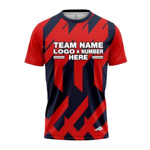 Custom Fully Sublimated Check Pattern Red Blue Performance Jersey 3169