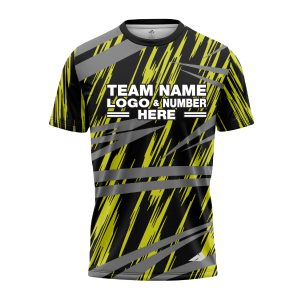 Custom Fully Sublimated Ripped Pattern Black Green Gray Performance Jersey 3204