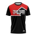 Custom Fully Sublimated Puzzle Pattern Red Black Performance Jersey 3246