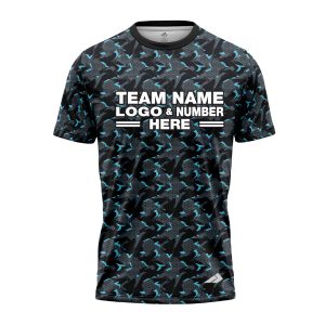 Custom Fully Sublimated Tactical Pattern Blue Gray Black Performance Jersey 3281