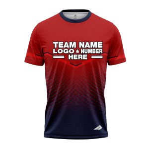 Custom Fully Sublimated Bold  Pattern Red Blue Performance Jersey 3295