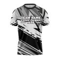 Custom Fully Sublimated Energetic Pattern Black Gray White Performance Jersey 3330