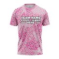 Custom Fully Sublimated Monochrome Maze Pattern Pink Performance Jersey 3449