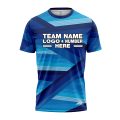 Custom Fully Sublimated Wrapped Lines Pattern Blues Performance Jersey 3470