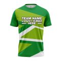 Custom Fully Sublimated Intricate Lines Pattern Green White Performance Jersey 3491