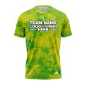 Custom Fully Sublimated Basic Tie Dye Pattern Green Performance Jersey 3743