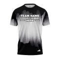 Custom Fully Sublimated Brushed Tie Dye Pattern Black White Performance Jersey 3757