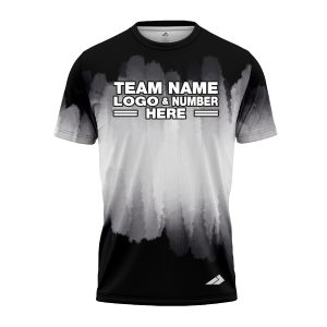 Custom Fully Sublimated Brushed Tie Dye Pattern Black White Performance Jersey 3757