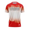 Custom Fully Sublimated Brushed Tie Dye Pattern Red White Performance Jersey 3764